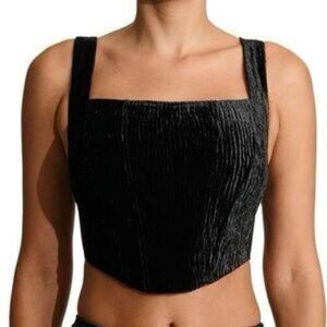 NEW Naked Wardrobe Black Fitted Bustier Tank Top M